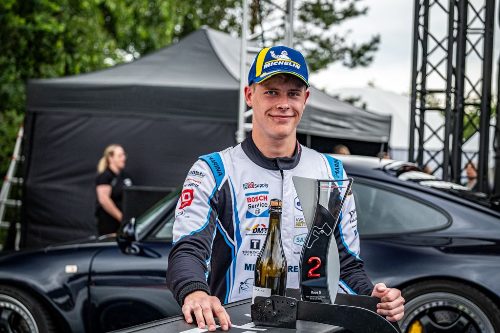Silas Rytter imponerede alle med podieplads i Porsche Carrera Cup Scandinavia
(Foto: Grippo)
